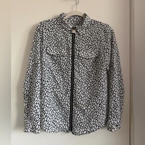 MICHAEL Michael Kors Animal Print Zip-Front top.